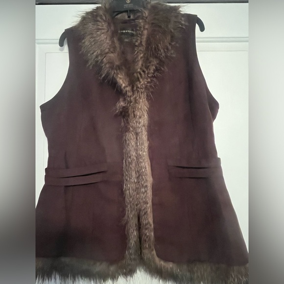 Other - Size Large brown faux suede, faux fur vest.